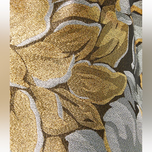 Lilly Pulitzer 2T Mini Priyanka Dress Gold and Silver metallic peony brocade - Picture 3 of 8